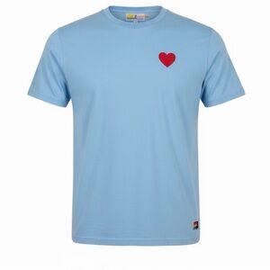 Aviator Nation Light Blue Tee with Red Heart Patch